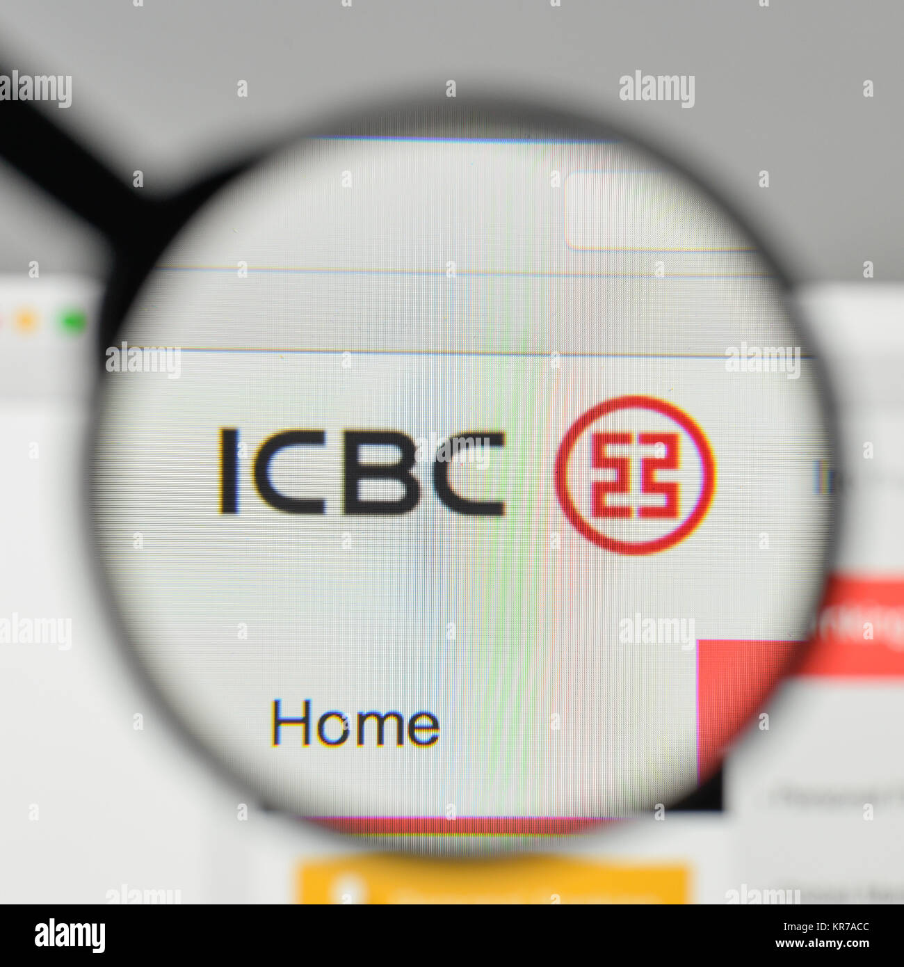 Milan, Italie - 1 novembre, 2017 : le logo de l'ICBC sur l'accueil du site. Banque D'Images