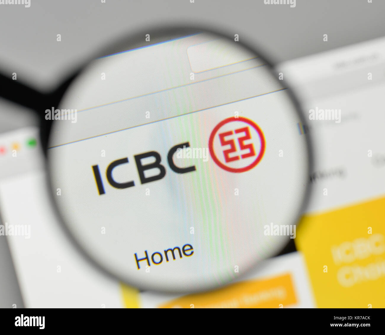 Milan, Italie - 1 novembre, 2017 : le logo de l'ICBC sur l'accueil du site. Banque D'Images