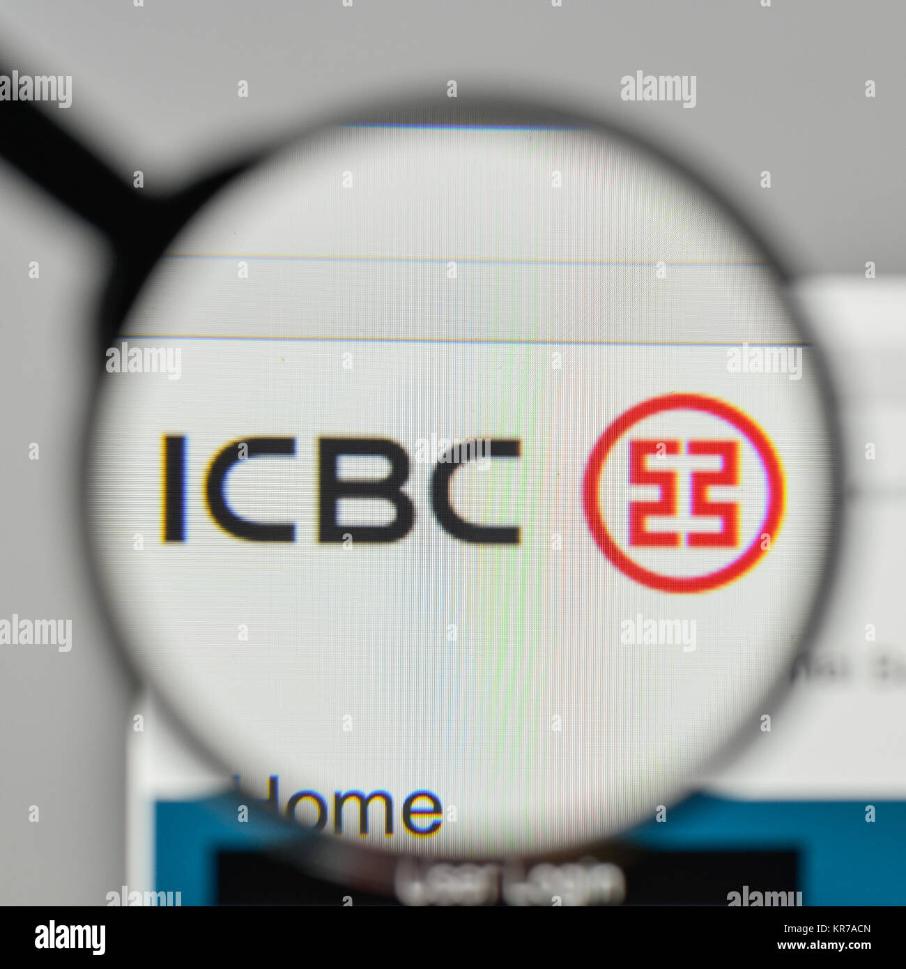 Milan, Italie - 1 novembre, 2017 : le logo de l'ICBC sur l'accueil du site. Banque D'Images
