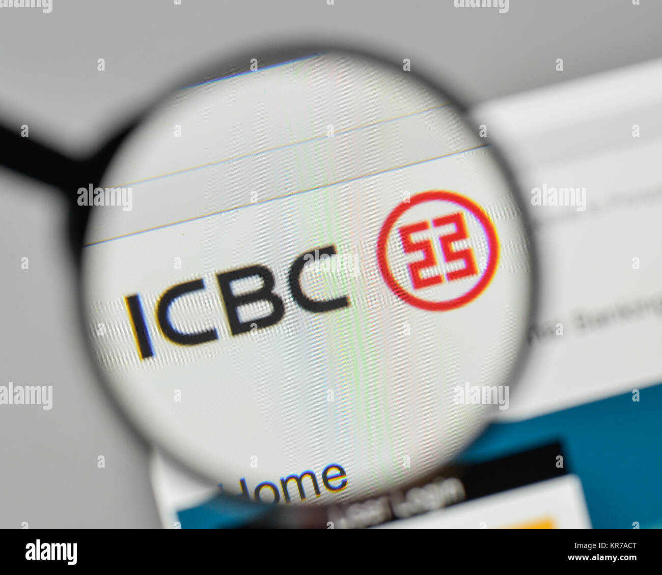 Milan, Italie - 1 novembre, 2017 : le logo de l'ICBC sur l'accueil du site. Banque D'Images