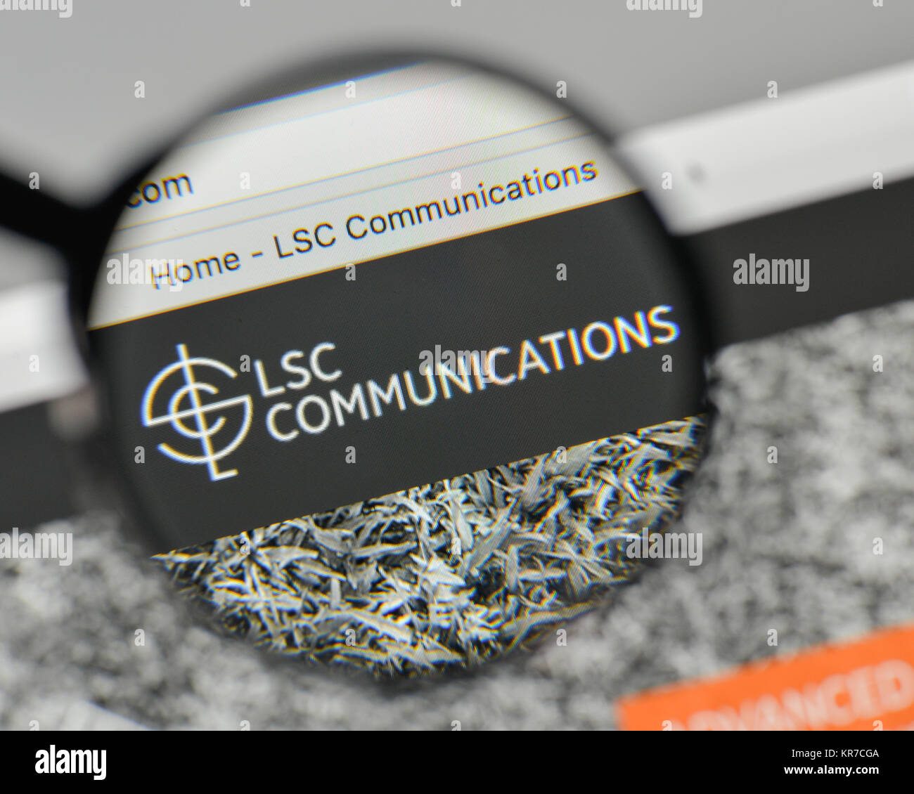 Milan, Italie - 1 novembre, 2017 : Communications LSC logo sur la page d'accueil du site. Banque D'Images