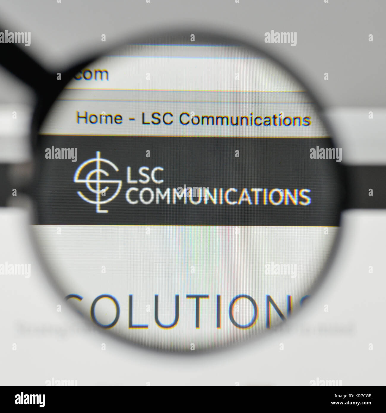 Milan, Italie - 1 novembre, 2017 : Communications LSC logo sur la page d'accueil du site. Banque D'Images