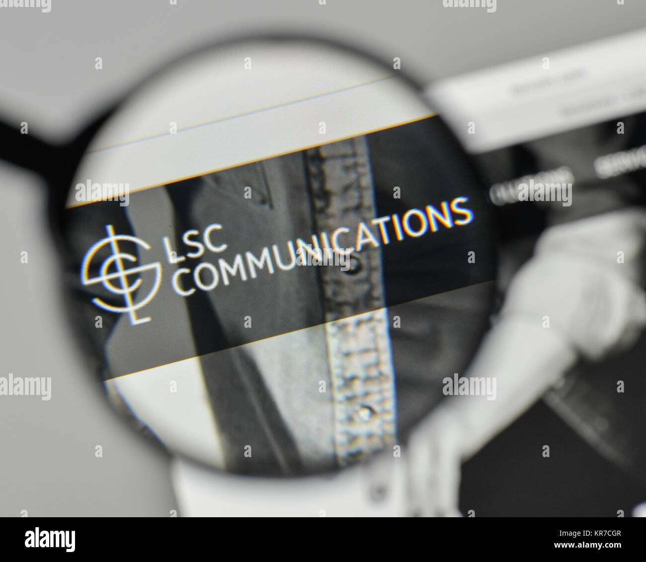 Milan, Italie - 1 novembre, 2017 : Communications LSC logo sur la page d'accueil du site. Banque D'Images
