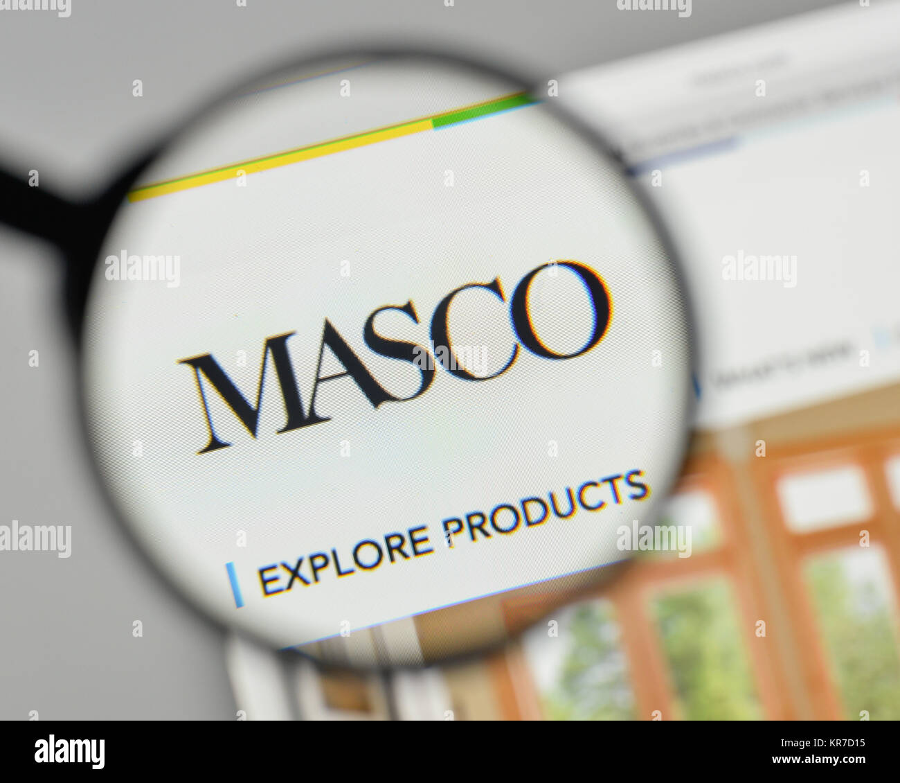 Milan, Italie - 1 novembre, 2017 : le logo sur le site web Masco Page d'accueil. Banque D'Images