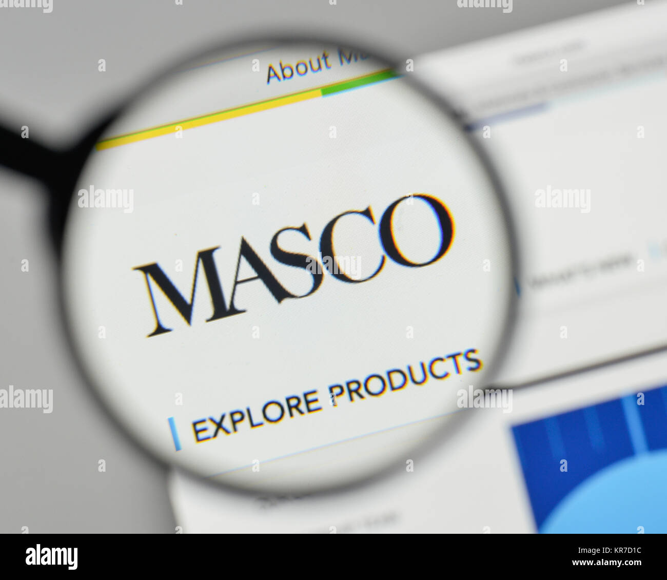 Milan, Italie - 1 novembre, 2017 : le logo sur le site web Masco Page d'accueil. Banque D'Images