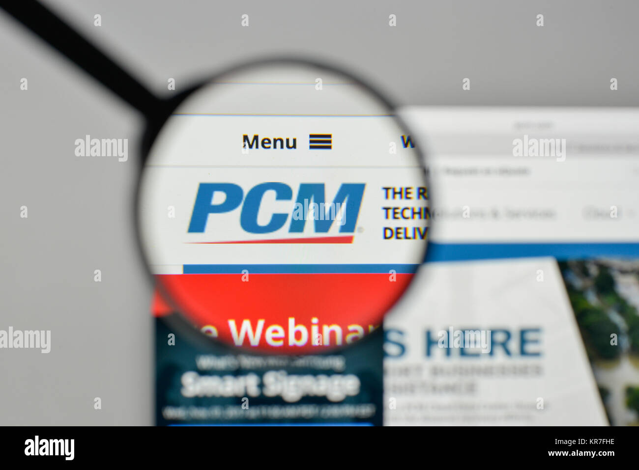 Milan, Italie - 1 novembre, 2017 : PCM logo sur la page d'accueil du site. Banque D'Images Milan, Italie - 1 novembre, 2017 : PCM logo sur la page d'accueil du site. Banque D'Images