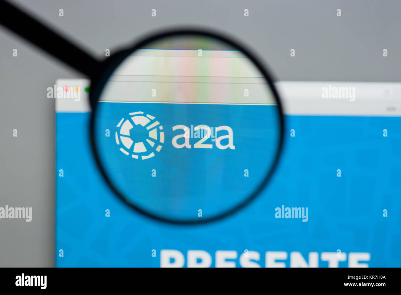 Milan, Italie - 10 août 2017 : A2A accueil du site. Il . A2d'un logo visible. Banque D'Images