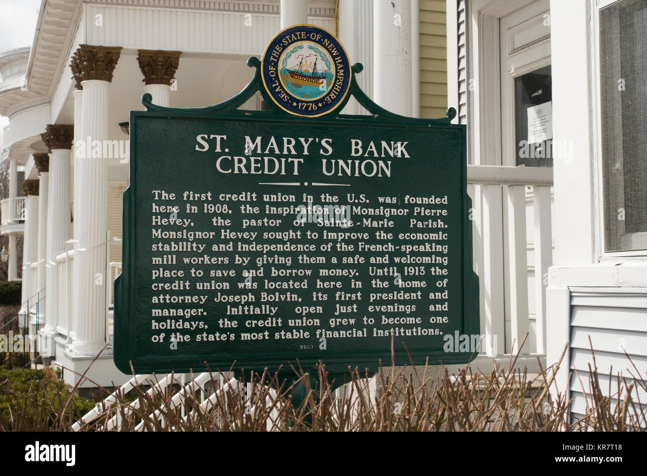 La Banque mondiale la première caisse de crédit aux États-Unis, Manchester NH Banque D'Images