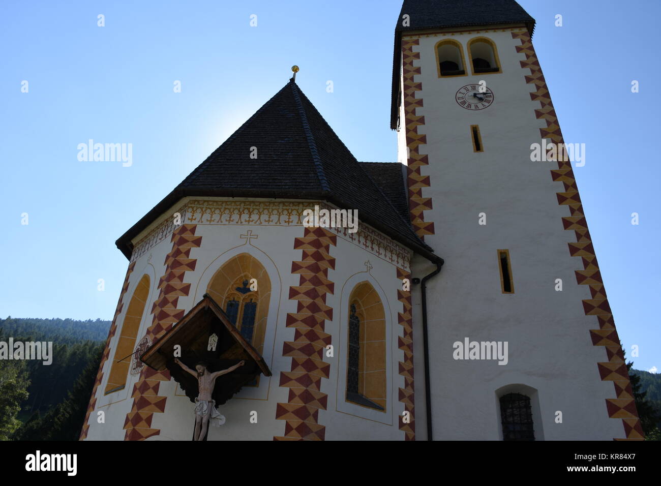 ,Église st. oswald,Bad Kleinkirchheim,,gothique,médiévale,en plein air,croix clocher Banque D'Images