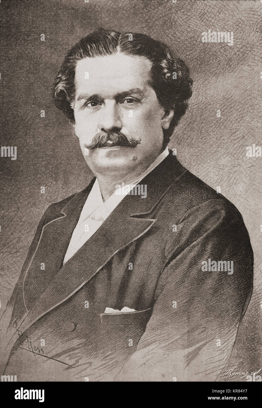 Ernesto Rossi, 1827 - 1896. Acteur et dramaturge italien. De la Ilustracion Iberica, publié en 1884. Banque D'Images
