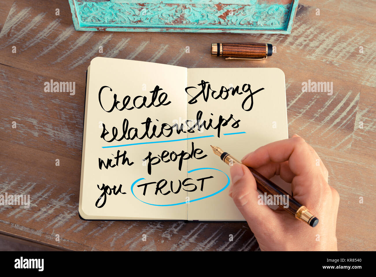 Créer des relations solides avec les personnes en qui vous avez confiance Banque D'Images