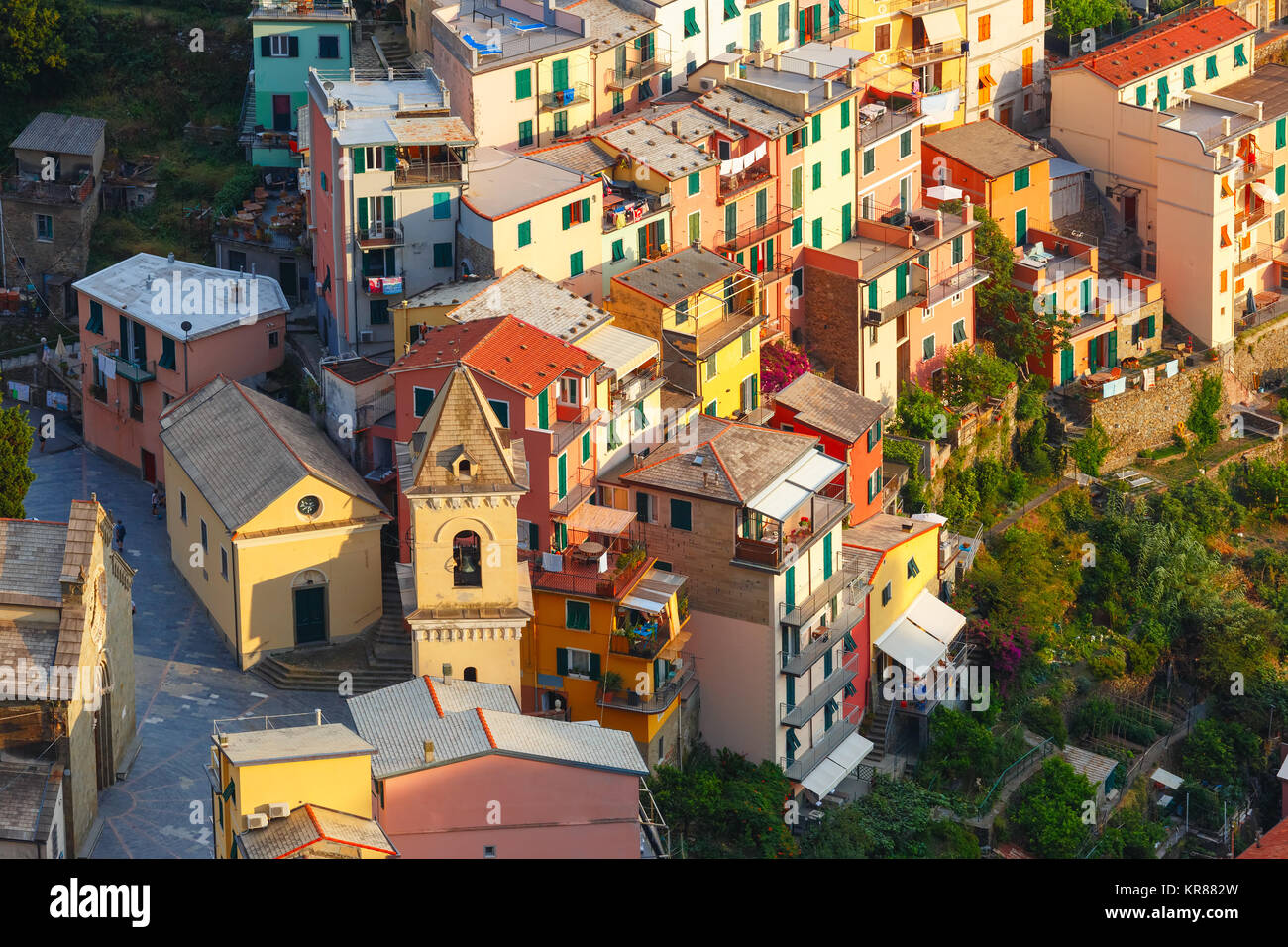 Panorama de Manarola, Cinque Terre, ligurie, italie Banque D'Images