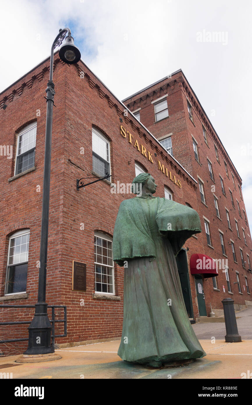 Millie le moulin statue fille Manchester NH Banque D'Images