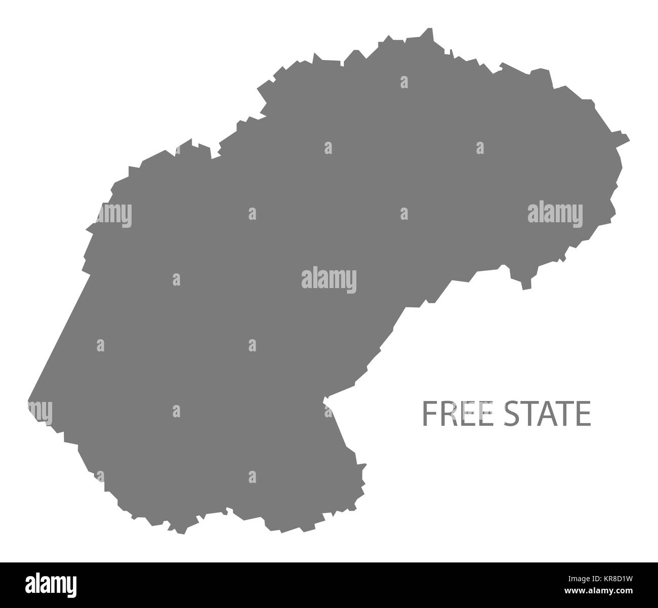Carte de l'Afrique du Sud de l'État libre gray Banque D'Images