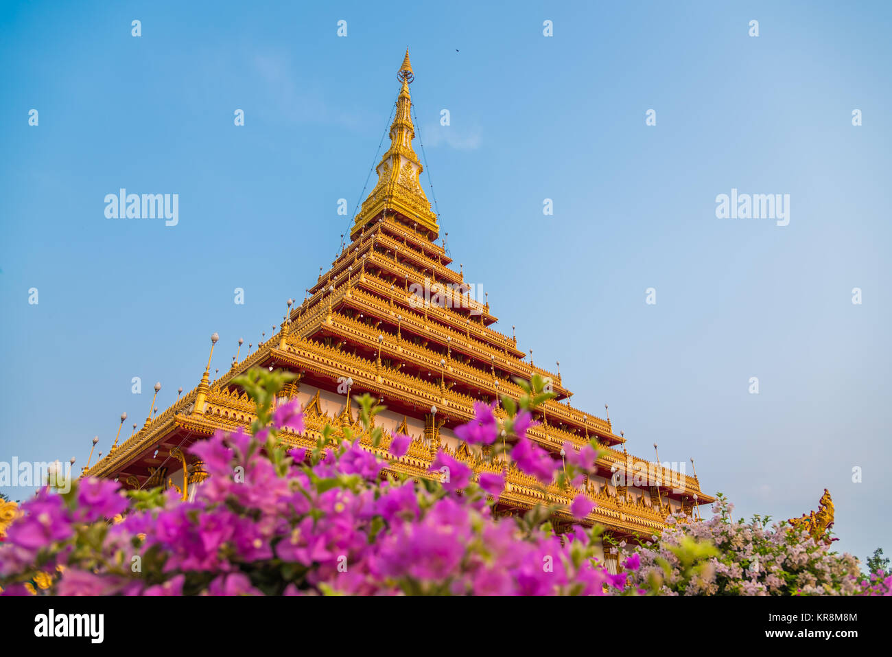 Temple Wat Nong Wang à Khon Kaen, Thaïlande. Banque D'Images