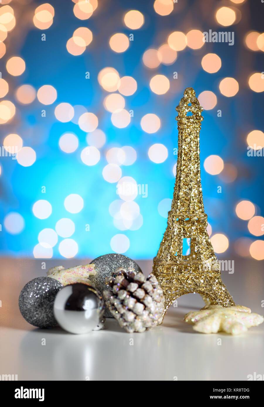 Tour Eiffel Jouet Avec Noël Nouvel An Décorations