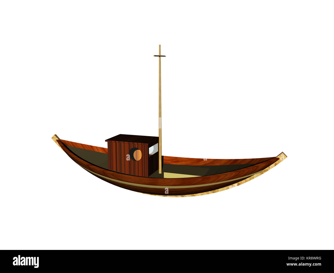 bateau de pêche en bois exempté Banque D'Images