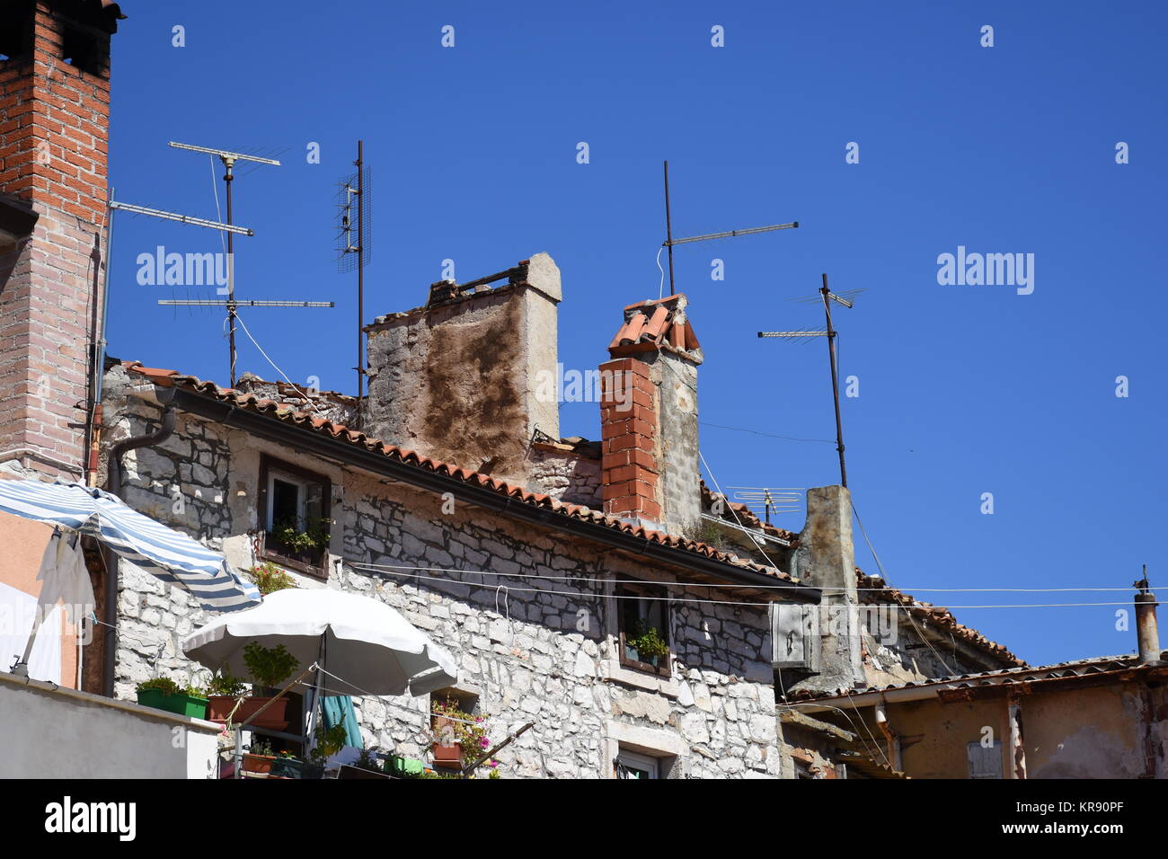 OUMAG,istria,vieille ville,ville,maison,maisons,buanderie,allée Banque D'Images