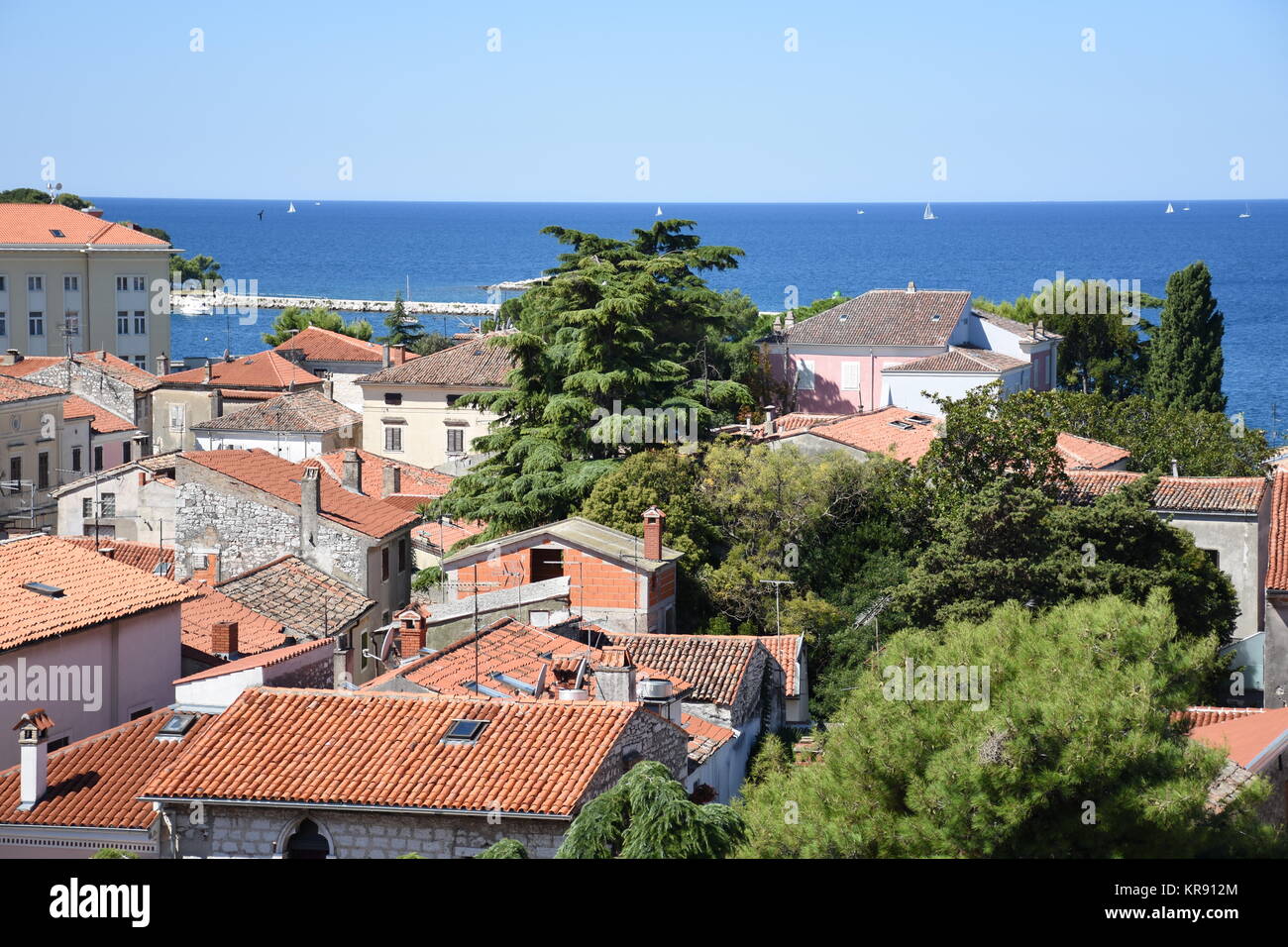porec,parenzo,parenz,toitures,historique,ville côtière,istrie,vieille ville Banque D'Images