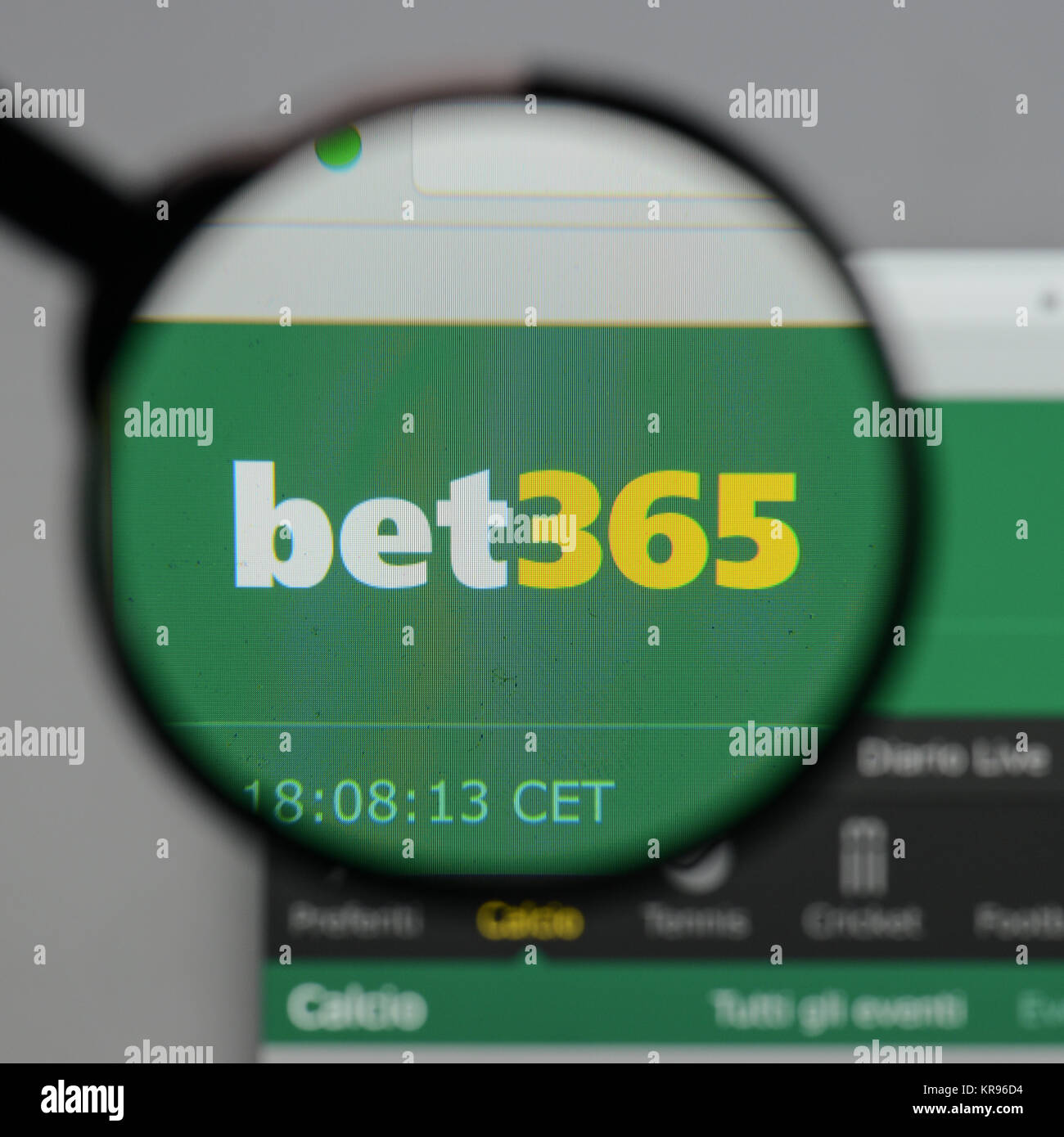 Milan, Italie - 10 août 2017 : Bet 365 logo sur la page d'accueil du site. Banque D'Images