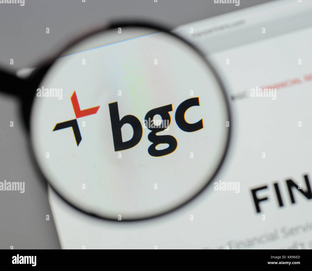 Milan, Italie - 10 août 2017 : BGC Partners logo sur la page d'accueil du site. Banque D'Images