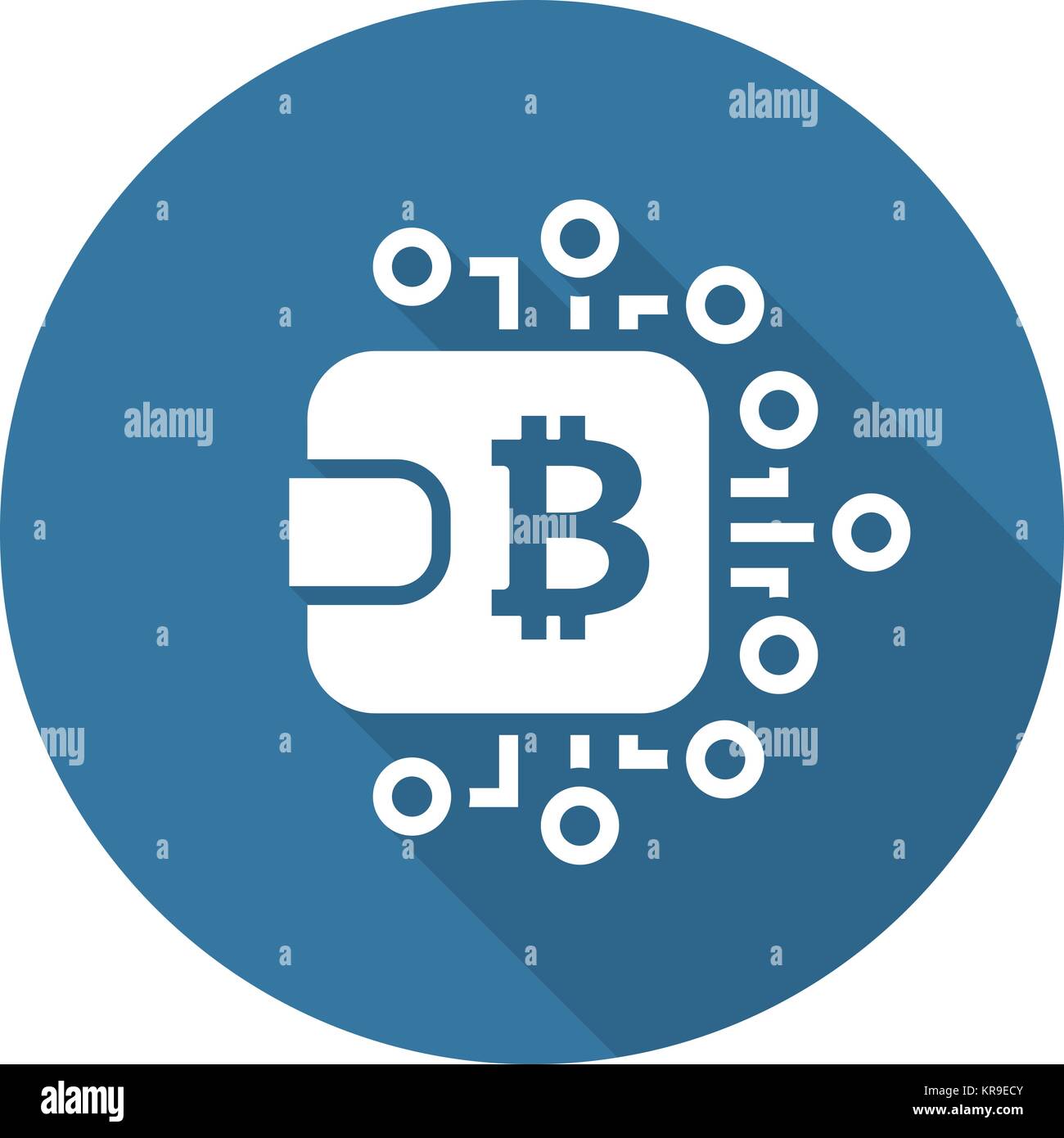 L'icône de Bitcoin Wallet. Illustration de Vecteur