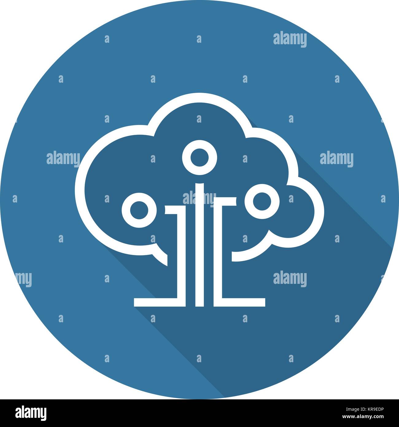 L'icône de la technologie cloud. Illustration de Vecteur