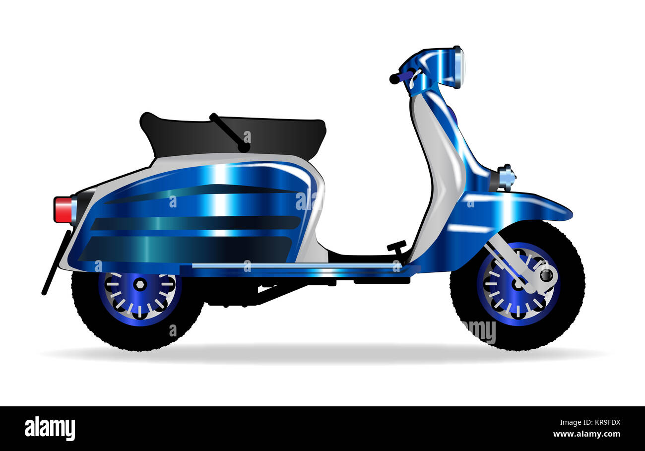 60s Motor Scooter Banque D'Images