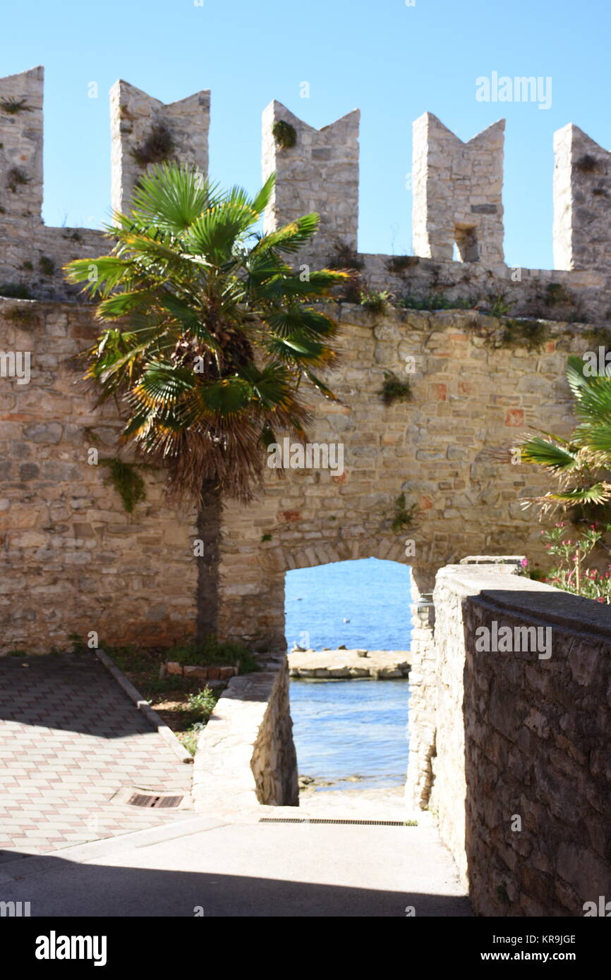novigrad,ville,mur de ville,remparts,fortification,porte de ville,passage,mur Banque D'Images