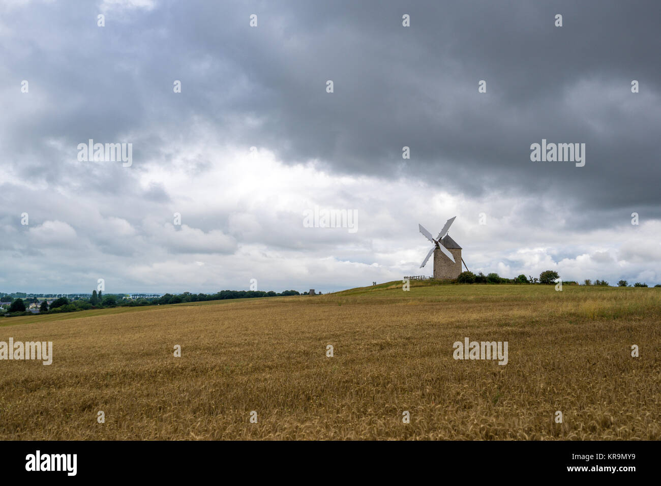 Windmühle, Getreide, Felder, Sandstein, Kohrn, Mahlen, Müller Banque D'Images