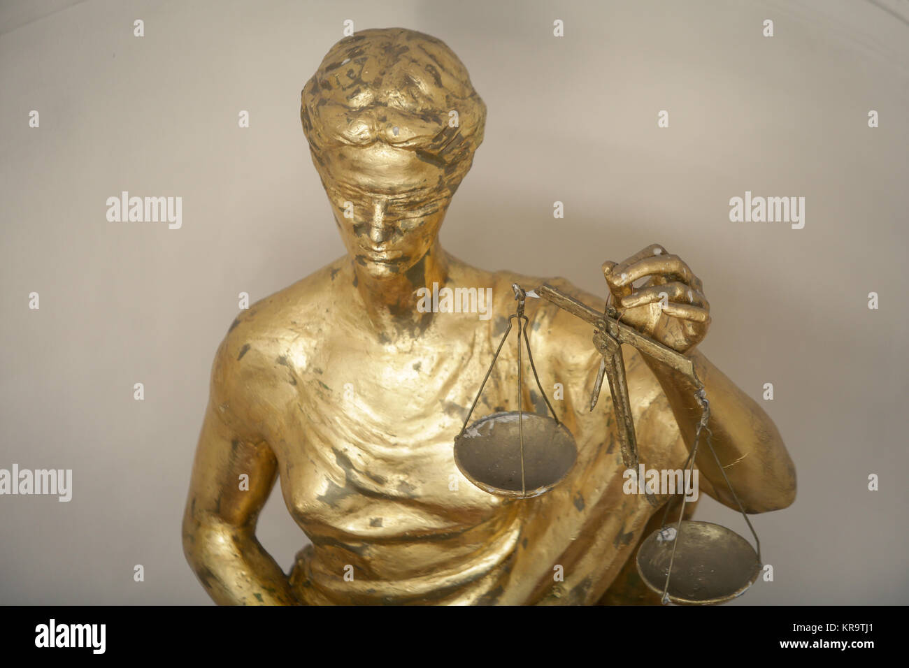 Themis antique (dame) statue de la justice Banque D'Images