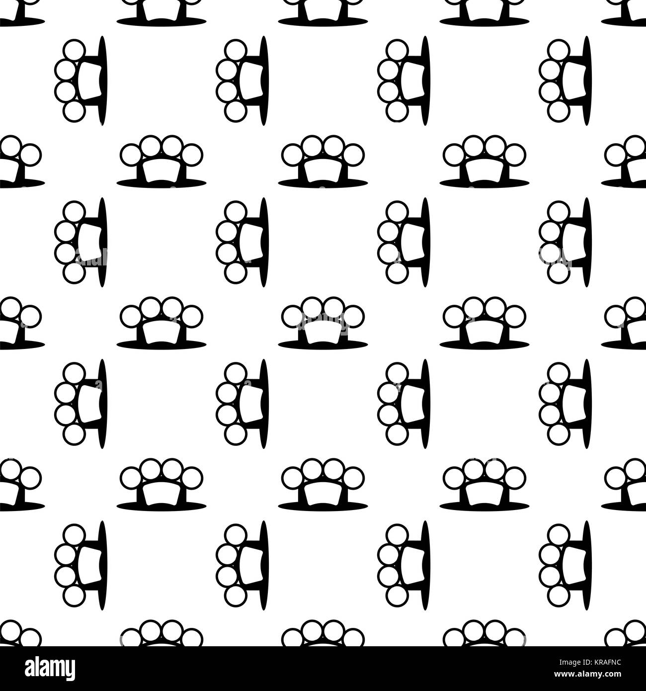 Metal Knuckles Seamless Pattern Banque D'Images