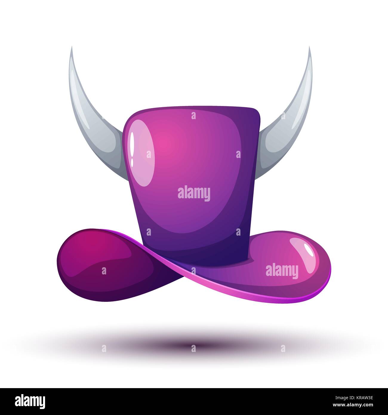 Chapeau, casquette, devil, horreur - cartoon illustration. Illustration de Vecteur