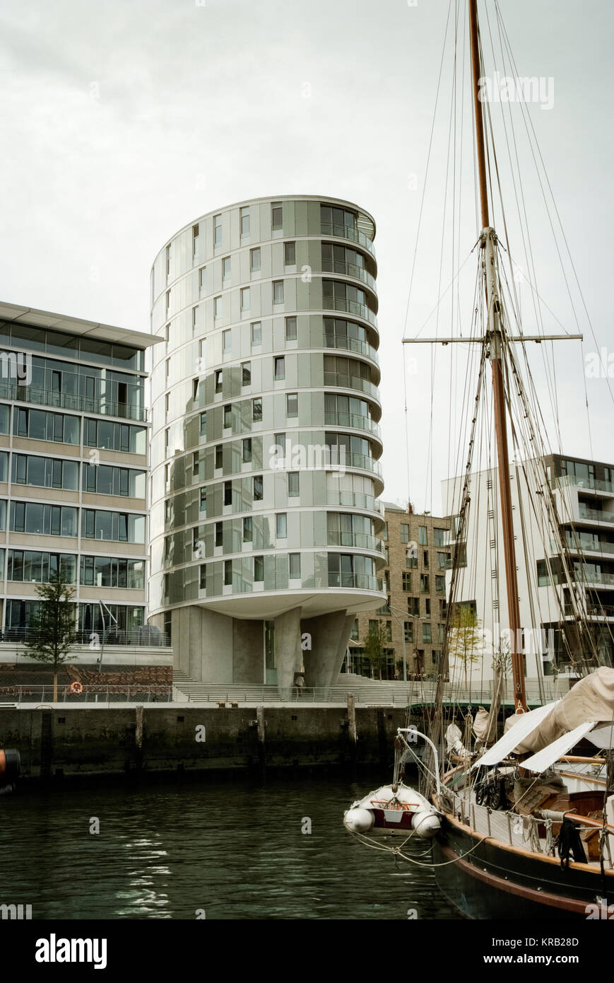 L'architecture moderne en HafenCity, Hambourg, Allemagne Banque D'Images
