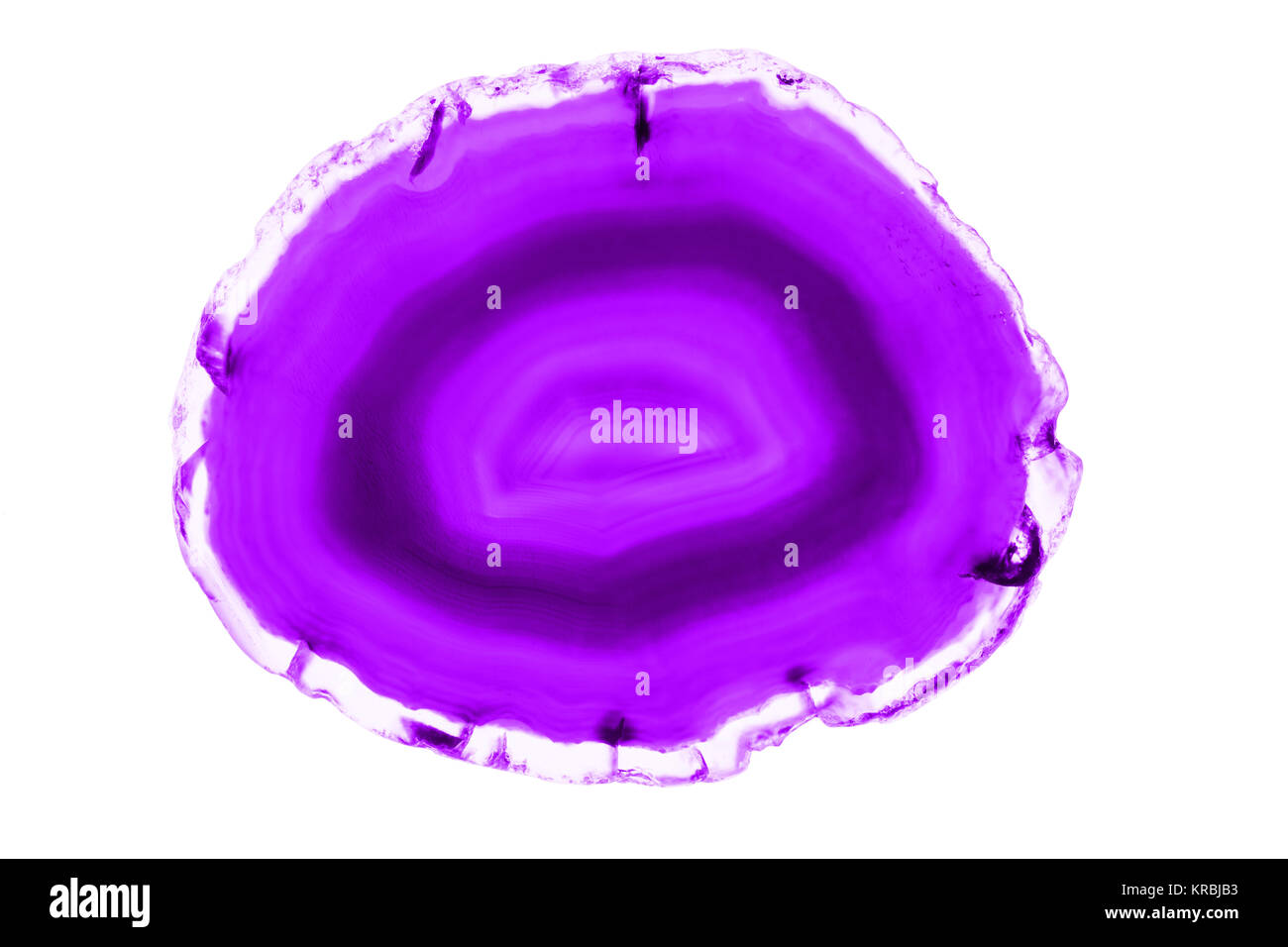 Résumé Contexte - agate bleue section minéral isolé sur fond blanc Banque D'Images