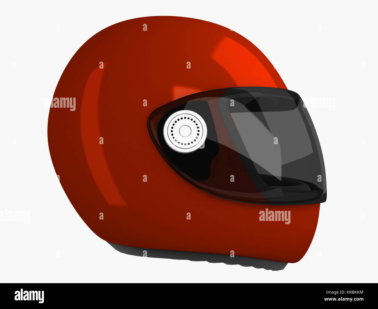 Casque de moto . 3D . Série d'objets isolés Banque D'Images