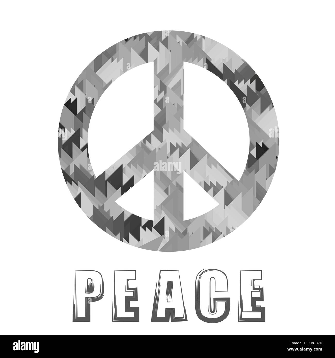 Signe pacifiste gris Banque D'Images