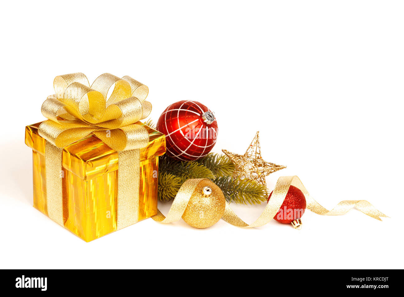 Cadeaux de Noël isolated on white Banque D'Images