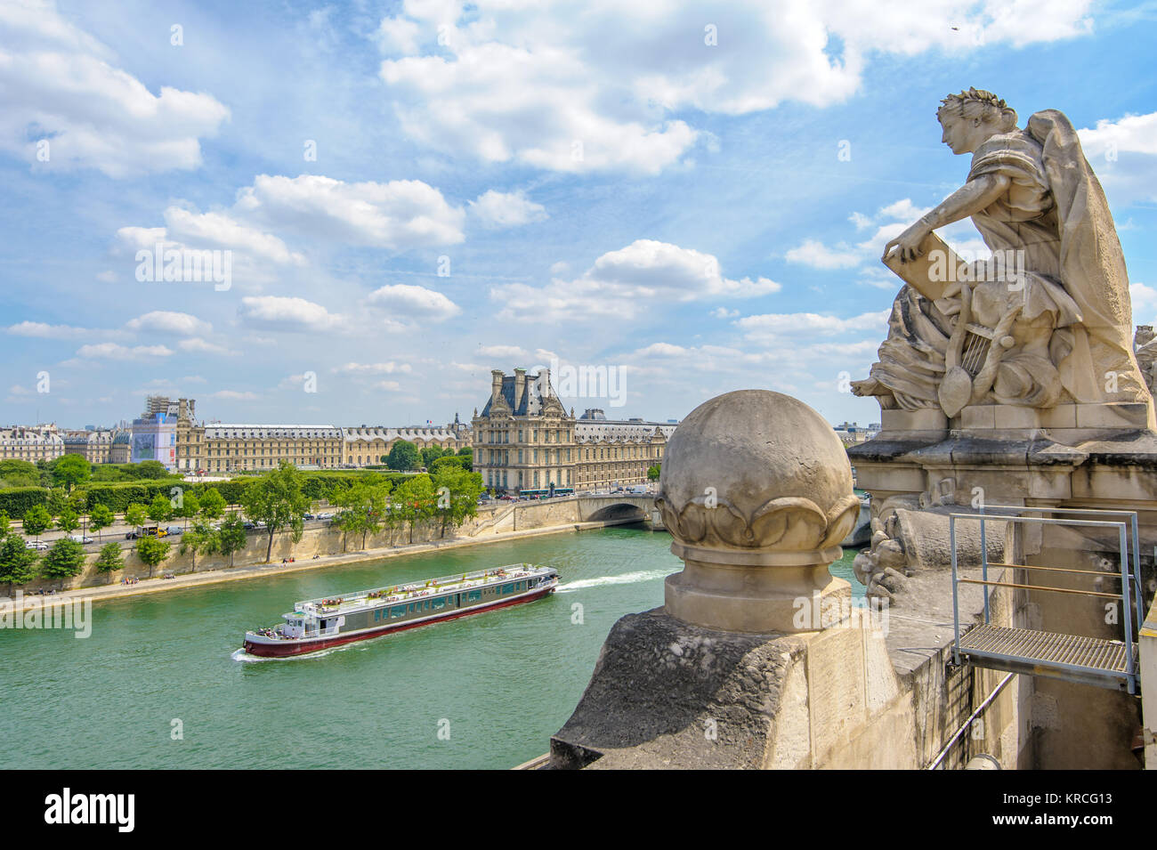 Vue aérienne de Seine de musée d'Orsay Banque D'Images