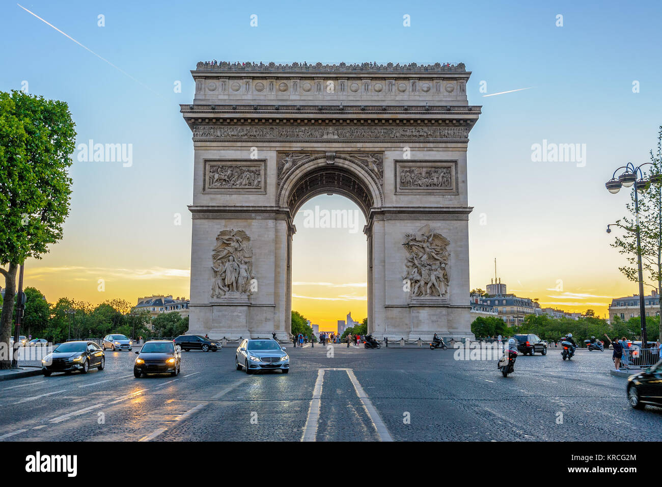 Arc de Triomphe à Paris , France Banque D'Images