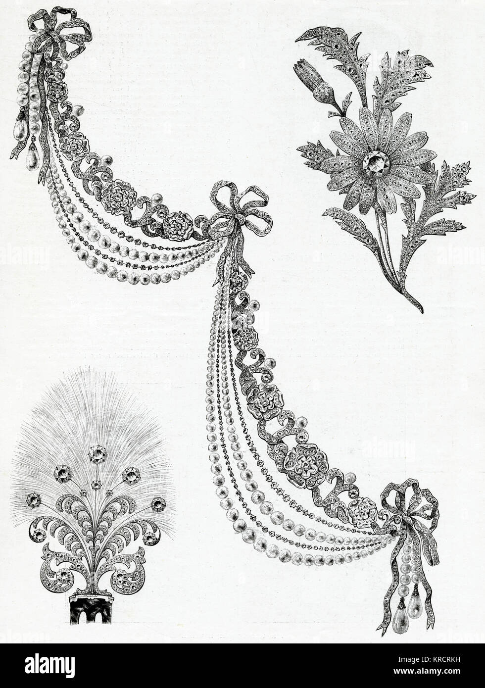 Publicité pour la Société de diamants parisienne 1886 Banque D'Images