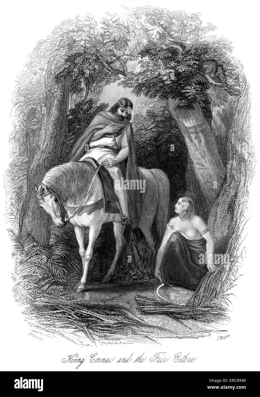 Le roi Cormac, Ollamhdha Ulfadha Eithne se réunit et fait d'elle sa reine Date : 254 Banque D'Images