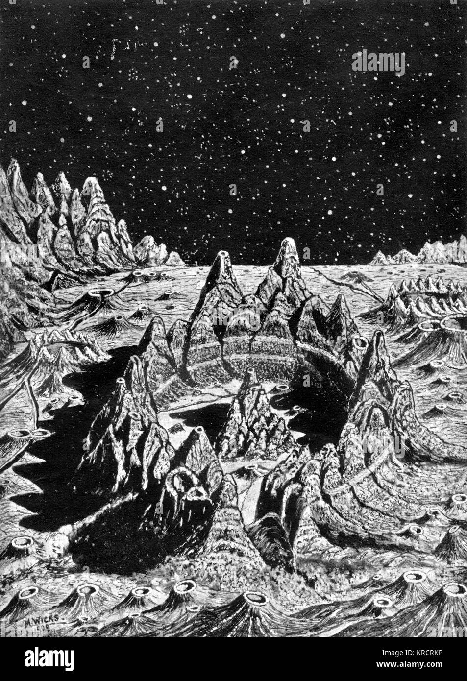 Paysage lunaire 1911 Banque D'Images