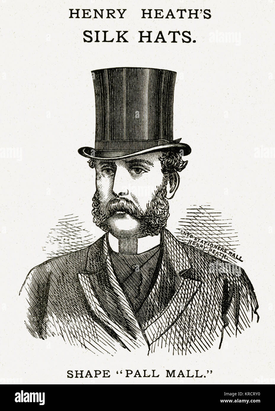 Henry Heath, chapeaux de soie pour hommes 1880 Photo Stock - Alamy