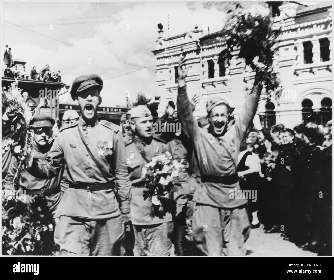 Les célébrations de la victoire à Moscou. Date : 1945 Banque D'Images