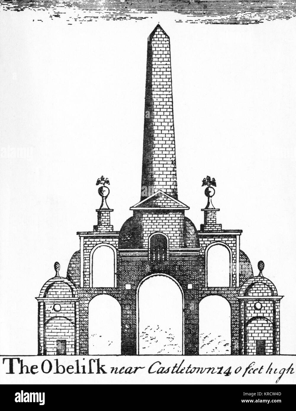 L'Obélisque près de Castletown, comté de Kildare, Irlande Banque D'Images