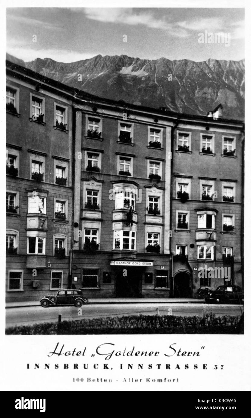 Hotel Goldener Stern, Innsbruck, Autriche Banque D'Images