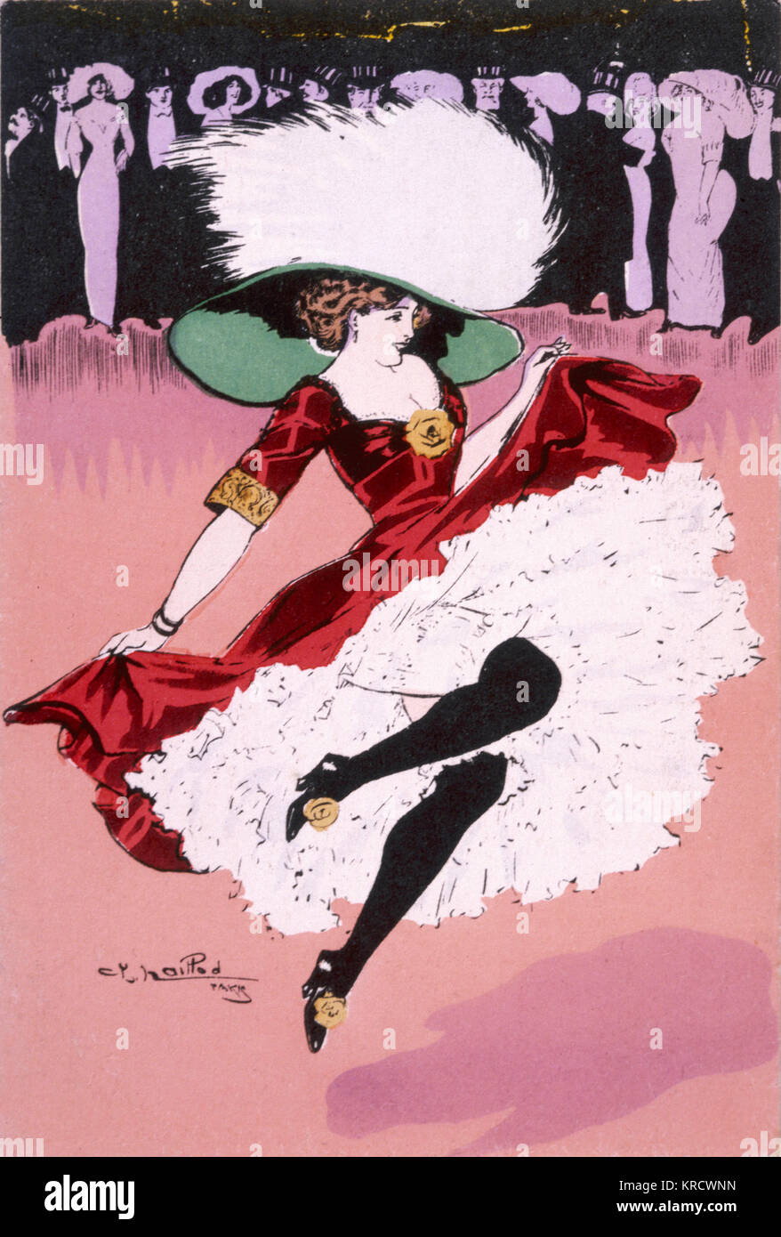 DANSEUR CAN-CAN Banque D'Images