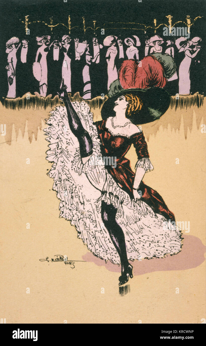 DANSEUR CAN-CAN Banque D'Images