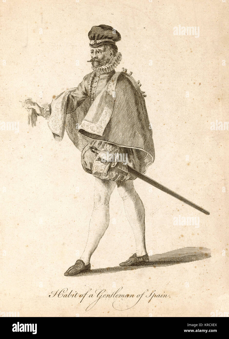 Habitude d'un gentilhomme espagnol Date : le 17e siècle Banque D'Images